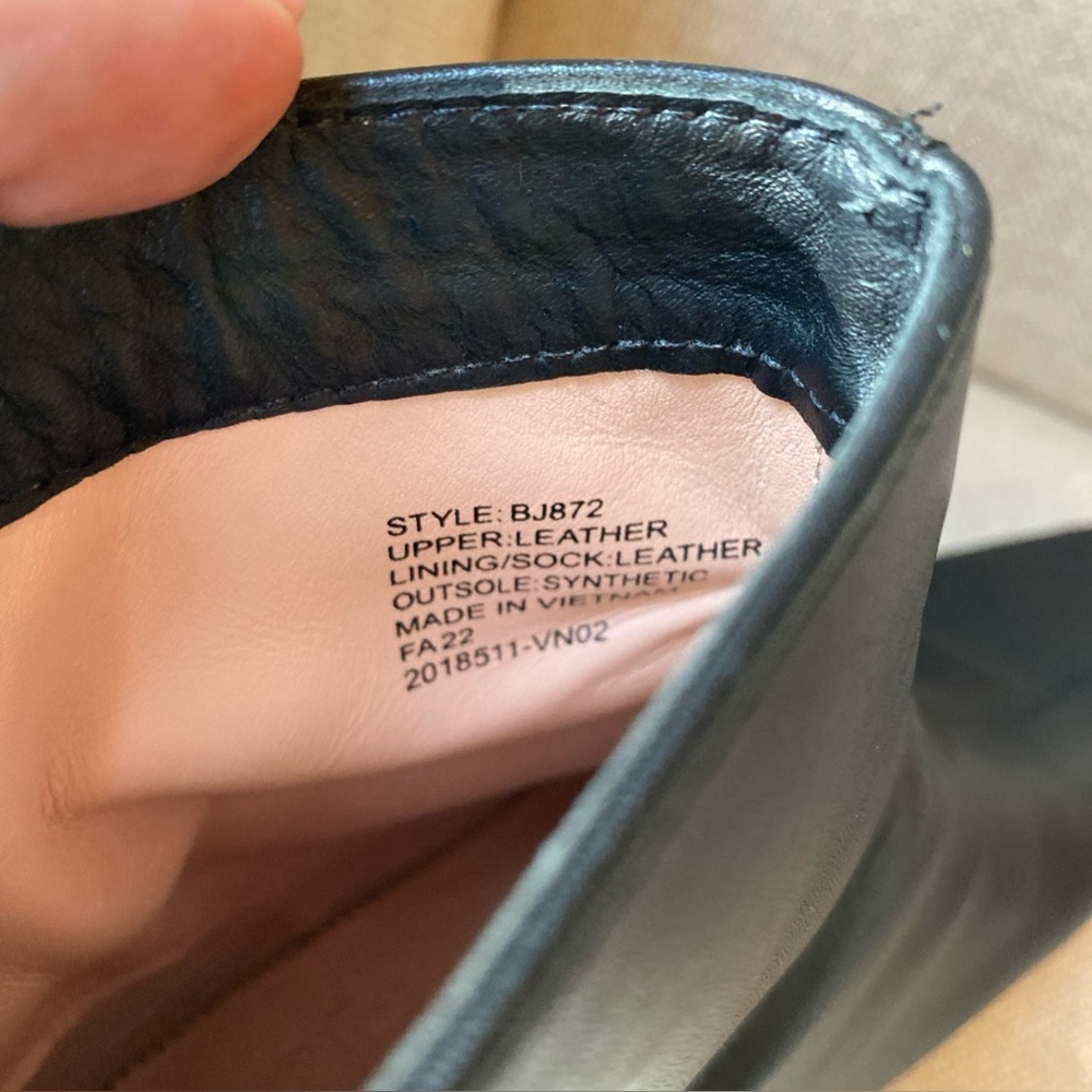 J. Crew Roxie Black Leather Back Zip Ankle Boots in Sz 7.5 with box - Picture 12 of 13